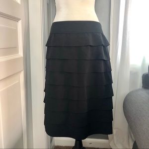 Alfani Tiered Ruffle Skirt Black Sz 14